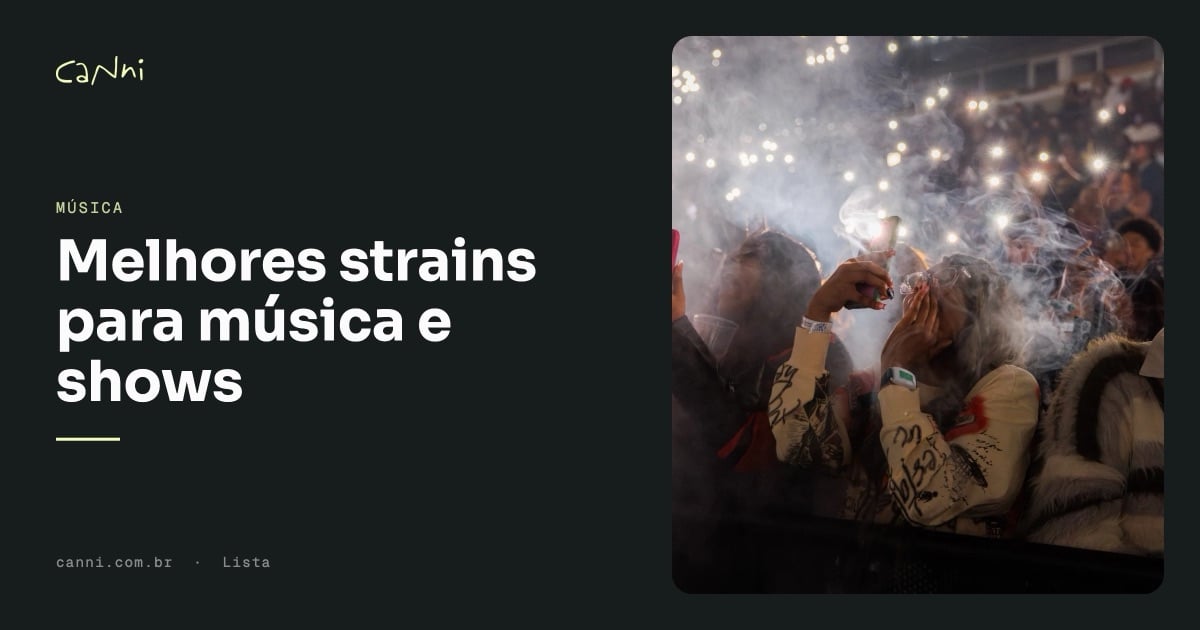 Capa do artigo: Melhores Strains para Música e Shows